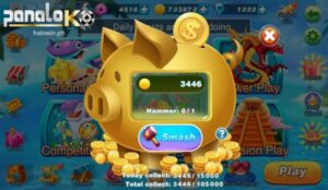 Ang isang napakalaking golden na baboy na nag tatago ng mga budget sa larong fishing games sa pagproproseso ng bayad sa online casino napakarami netong gold coins sa kanyang inuupuan at umaapaw na ang mga ito.